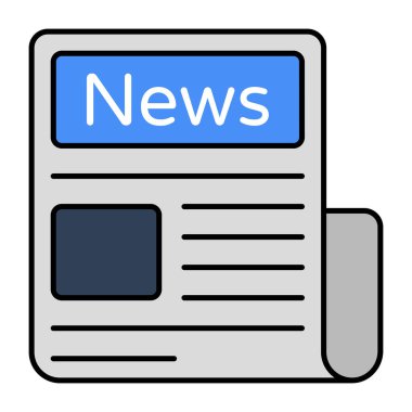 Editable design icon of business news