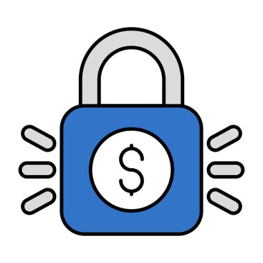 A premium download icon of financial security 