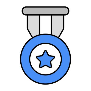 Yıldız madalyasının modern tasarım simgesi 