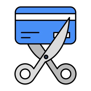 Premium download icon of cut atm card