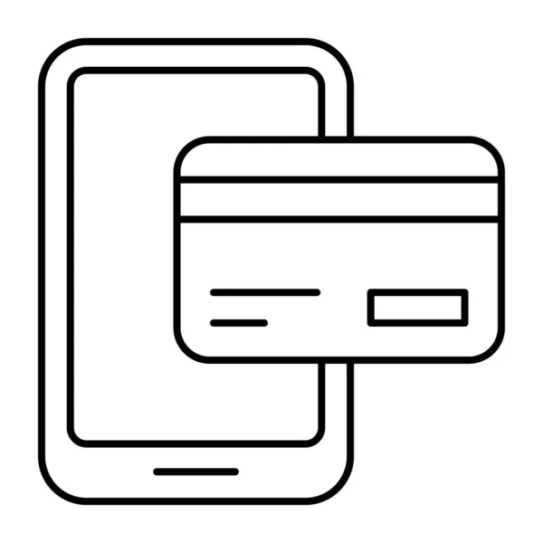 Card Smartphone Icon Mobile Card Payment — Διανυσματικό Αρχείο