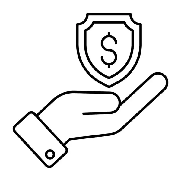 Ícone Download Premium Proteção Financeira — Vetor de Stock