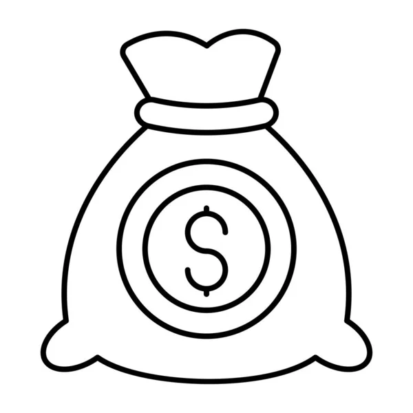 Perfect Design Icon Money Bag — Vetor de Stock