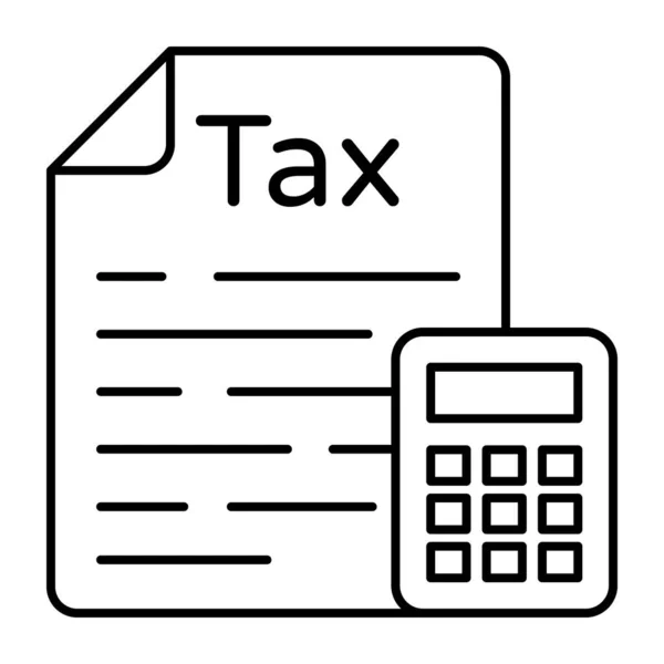 現代的な紙税のデザインのアイコン — ストックベクタ