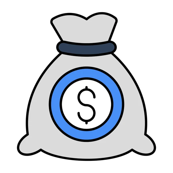 Perfect Design Icon Money Bag — Vetor de Stock