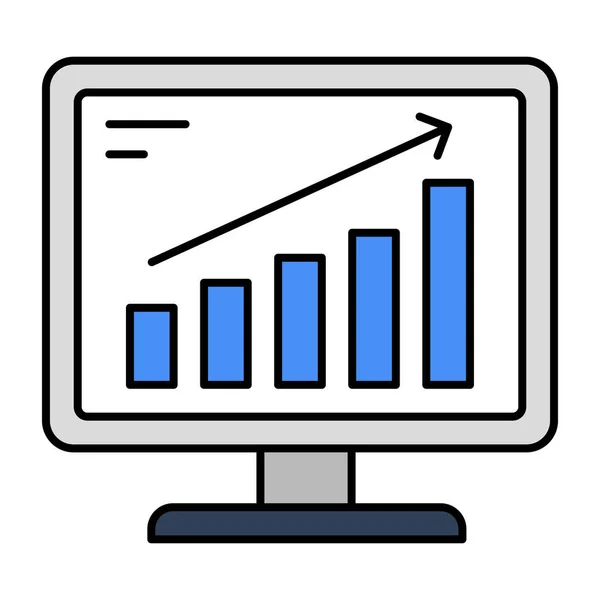 Icon Design Online Data Analytics — Vettoriale Stock
