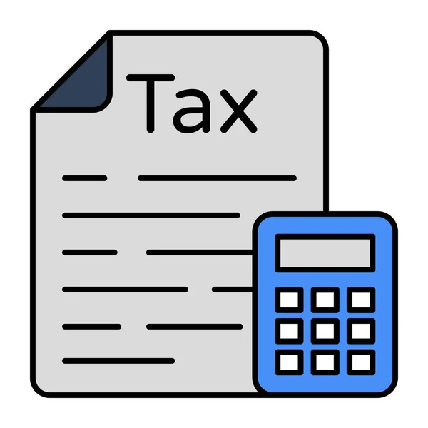Ikona Moderního Designu Daňového Papíru — Stockový vektor