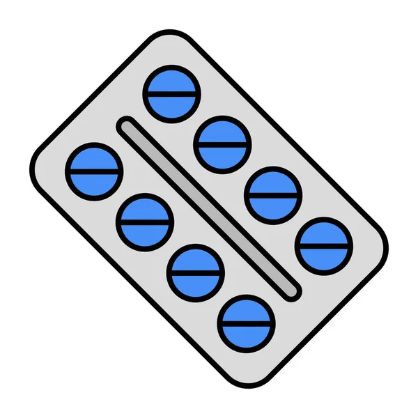Editable Design Icon Pills Strip — Stockvektor