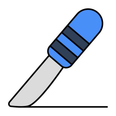 Cerrahi bıçağın mükemmel tasarım simgesi