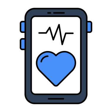 Mobil tıbbi uygulamanın son moda vektör tasarımı