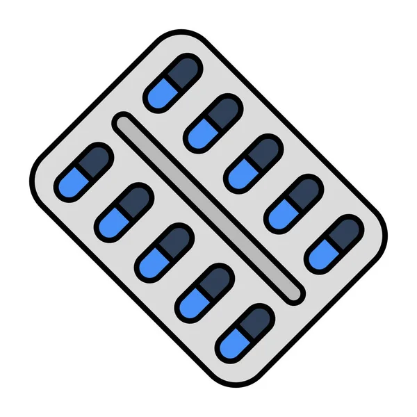 Editable Design Icon Pills Strip — Stok Vektör