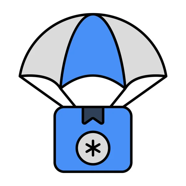 Icon Design Parachute Delivery — стоковый вектор