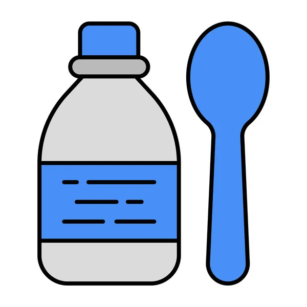 Perfect Design Icon Syrup Bottle — Vetor de Stock