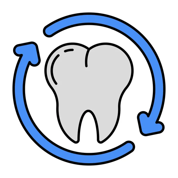 歯の交換の近代的なデザインのアイコン — ストックベクタ