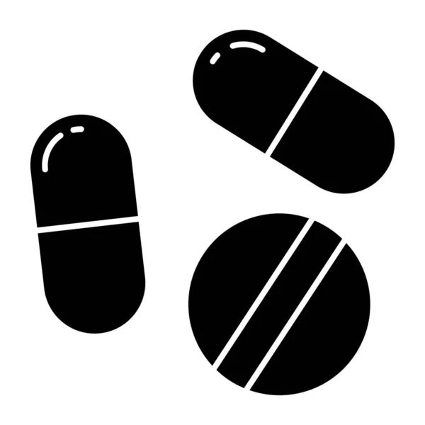 Eine Editierbare Design Ikone Der Pillen — Stockvektor
