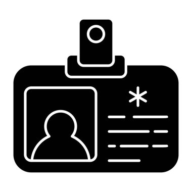 Kimlik kartının sağlam bir tasarım simgesi