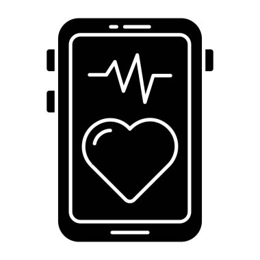 Mobil tıbbi uygulamanın son moda vektör tasarımı