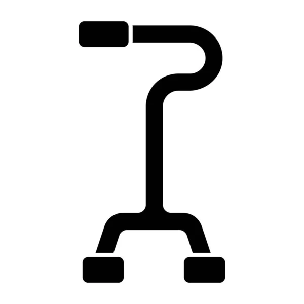 Значок Трости Прочная Конструкция Костыля — стоковый вектор