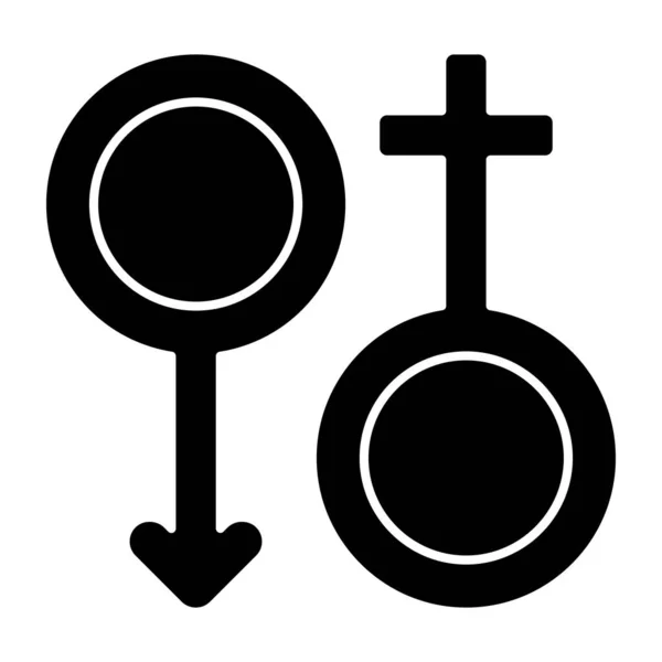 Editable Design Icon Female Male Gender — Stock Vector