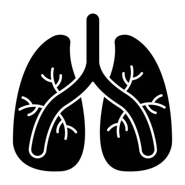 肺のプレミアムダウンロードアイコン — ストックベクタ