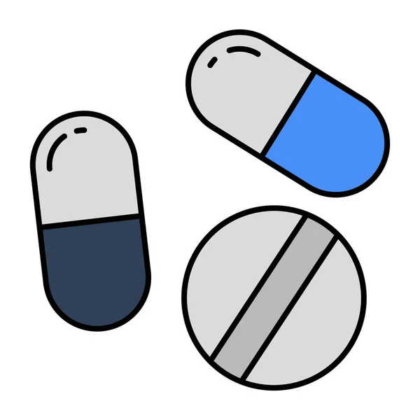 Icona Design Modificabile Pillole — Vettoriale Stock