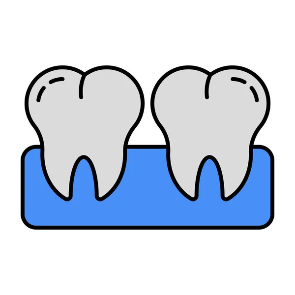 Nowoczesny Design Ikony Zębów — Wektor stockowy