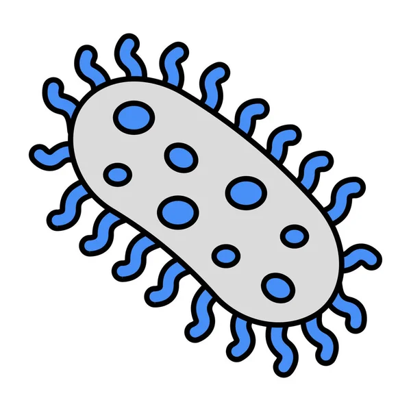 Ikon Desain Sempurna Bakteri - Stok Vektor