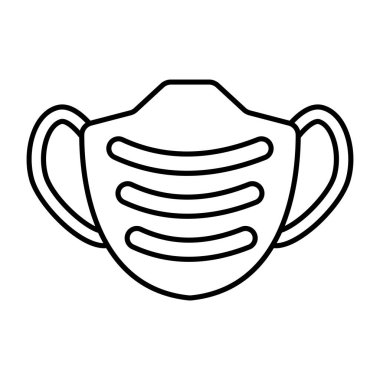 Yüz maskesinin modern tasarım simgesi