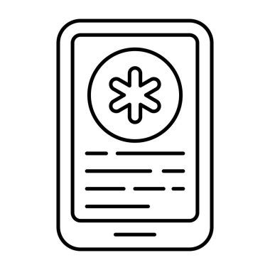 Mobil tıbbi uygulamanın son moda vektör tasarımı