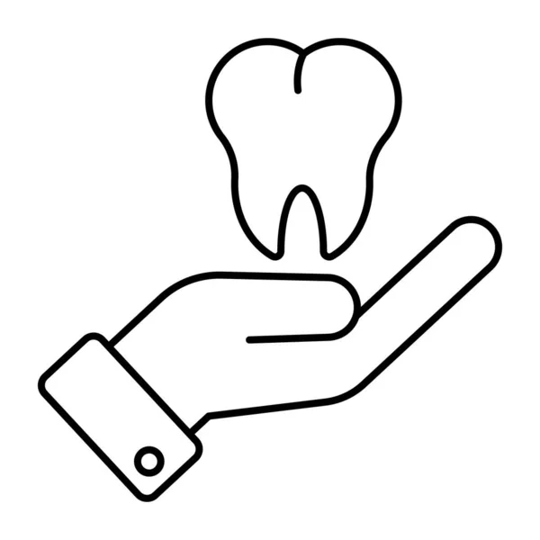 Nowoczesny Design Ikony Pielęgnacji Zębów — Wektor stockowy