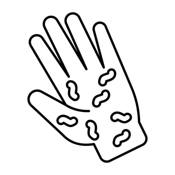 Trendiges Vektordesign Der Infizierten Hand — Stockvektor
