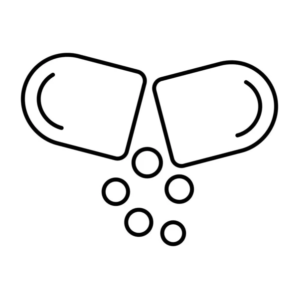Unique Design Icon Open Pill — стоковый вектор