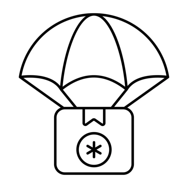Icon Design Parachute Delivery — ストックベクタ