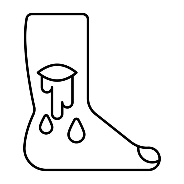 Perfect Design Icon Foot Cut — Stock Vector