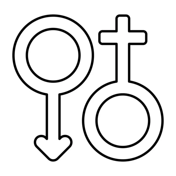Editable Design Icon Female Male Gender — Stock Vector