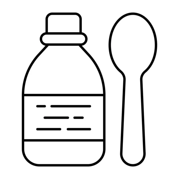 Ідеальний Дизайнерський Значок Пляшки Сиропу — стоковий вектор