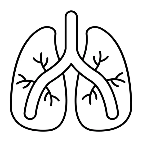肺のプレミアムダウンロードアイコン — ストックベクタ