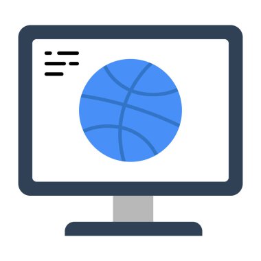 Çevrimiçi spor kanalının kavramsal tasarım simgesi