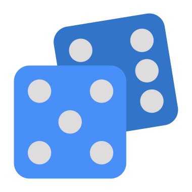 A flat design, icon of ludo dices