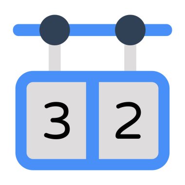 Düz dizaynlı puan tablosu simgesi