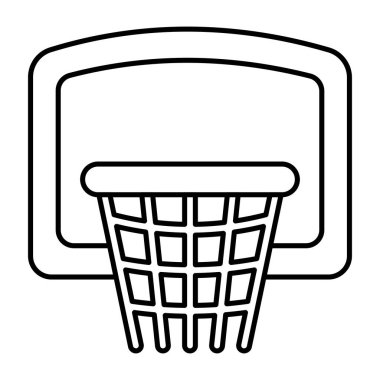 Düzenlenebilir tarzda basketbol potası simgesi