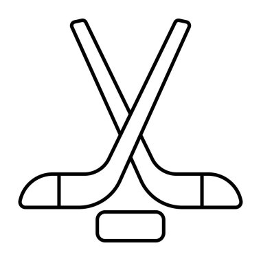 Buz hokeyinin doğrusal tasarım simgesi