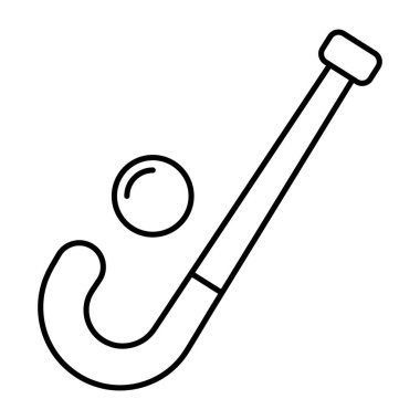 Hokeyin doğrusal tasarım simgesi