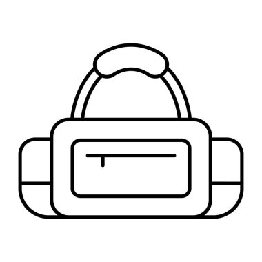 Spor çantasının doğrusal tasarım simgesi