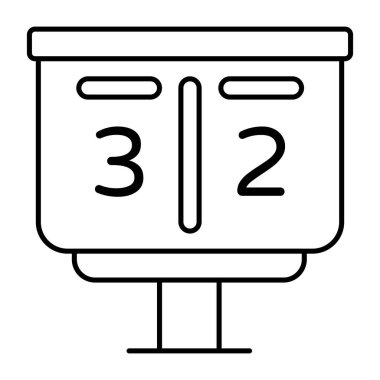 Doğrusal dizaynda puan tahtası simgesi