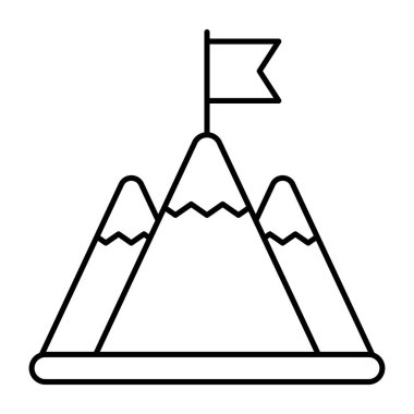 An editable design icon of mission accomplished