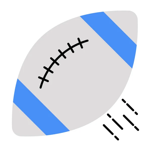 Icono Del Fútbol Americano Diseño Plano Rugby — Vector de stock
