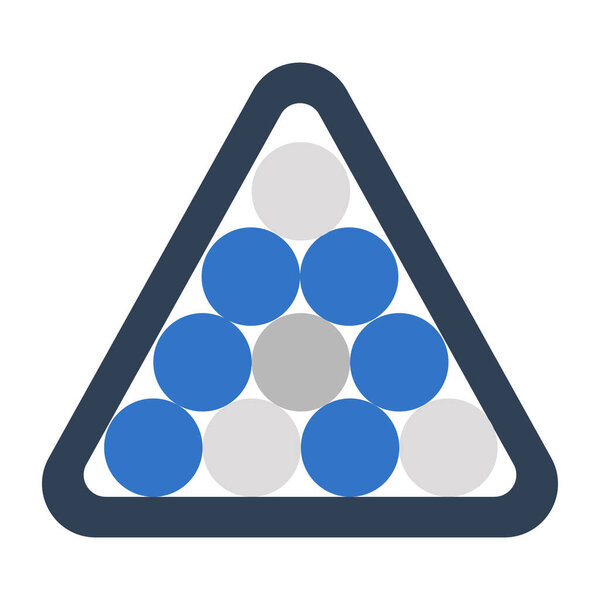 Pool balls icon, flat design of billiard balls