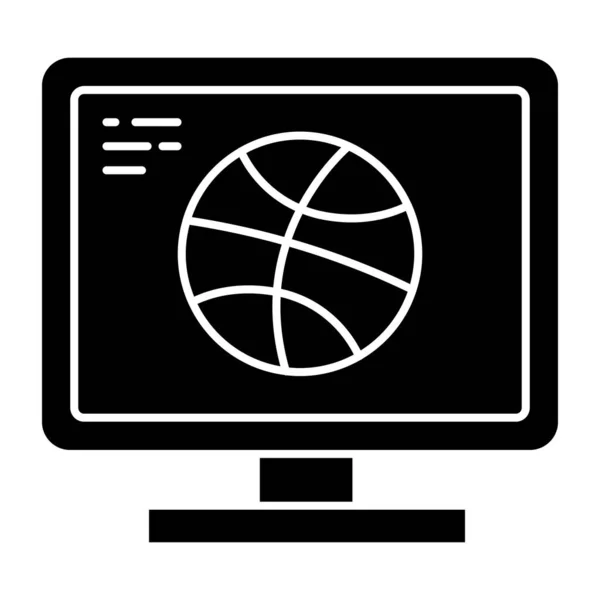 Икона Концептуального Дизайна Онлайн Спортивного Канала — стоковый вектор
