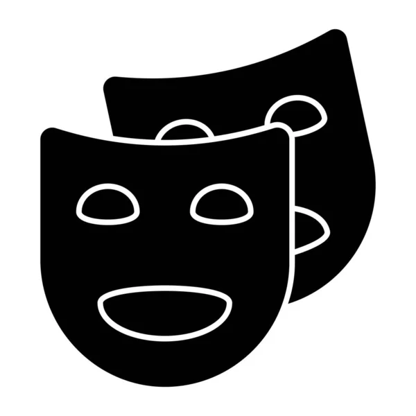 Glückliche Gesichter Maske Theater Masken Symbol — Stockvektor